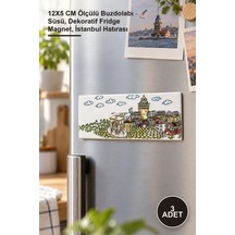 3 Adet İstanbul Temalı Magnet 12x5 Cm Ölçülü Buzdolabı Süsü, Dekoratif Fridge Magnet, İstanbul Hatırası 1