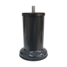 Cateksss 10 Cm Baza Ayağı Koltuk Ayağı Kanepe Ayağı Civatalı 3/8 Kalın Diş Antrasit Gri - 30 Lu Paket