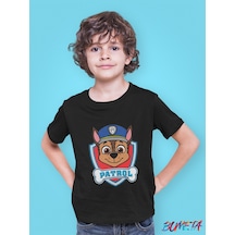 Bumeta Kahraman Patiler Chase Paw Patrol Çocuk Tişört T-shirt Siyah
