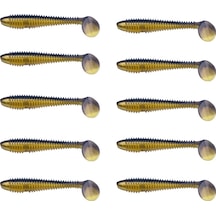 4.5 Cm 10 Adet/paket Hengjıa Spagetti Solucan T-kuyruk Yumuşak Yem Spiral Balıkçılık Kukla Lures Renk 2