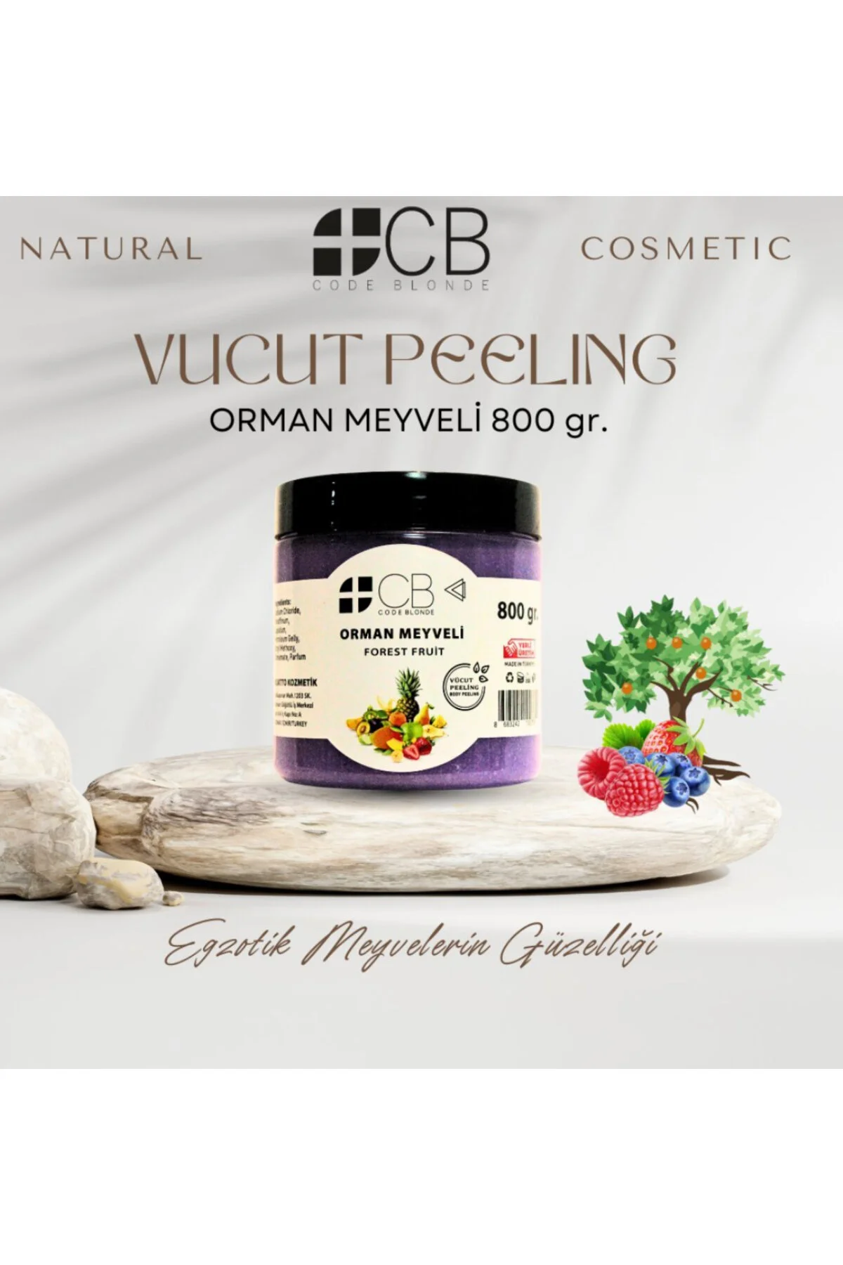 Doğal Vücut Peelingi 800 Gr Cilt Yenileyici Ve Nemlendirici Bakım