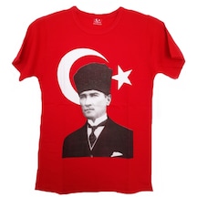 Çocuk Kalpaklı Ay Yıldızlı Atatürk Tişörtü Pamuklu Unisex Model