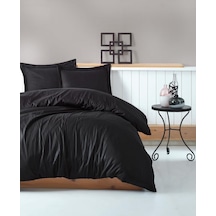 Çift Kişilik Saten Nev Takımı Elegante Stripe Siyah Renkli