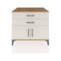 Kronos Şifonyer Tek Raflı 2 Çekmeceli 2 Kapaklı 88x59x80 Çam-aytaşı Atlas Çam