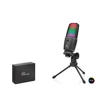 Hadron Me31 Gaming Rgb Tripod Mikrofon Dokunmatik Mute Gain Kontrollü Type-c Siyah
