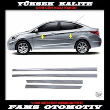 Hyundai Accent Blue Paslanmaz Krom Yan Kapı Koruma 4 kp 2011-2018