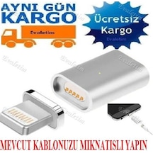 Apple Uyumlu iPhone 5 6 7 8 X Plus Mıknatıslı Usb Data Şarj 5140P Kablos