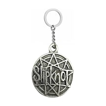 Slipknot Yuvarlak Metal Logo Anahtarlık Rock & Heavy Metal Aksesuar
