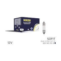 Niken 12v Sofit Ampul 28x8 C3w Sv7-8 10 Lu