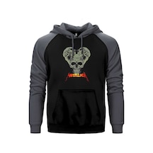 Metallica 3 Dry Heads Gri Renk Reglan Kol Sweatshirt / Hoodie