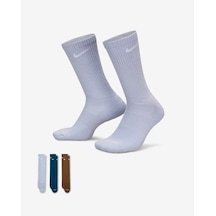 Nike Sx6888-970 Everyday Plus Destekli Antrenman Crew Çorapları 3 Çift Cok Renklı