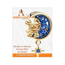 Gold Ay Charm Asafaccessory Sarı