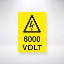 6000 Volt 21x28 Arkası Yapışkanlı Sticker