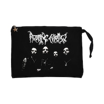 Rotting Christ Grup Siyah Clutch Astarlı Cüzdan / El Çantası Siyah