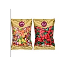 Elit Çilek Dolgulu Ve Karışık Meyve Dolgulu Şeker 2 Kg