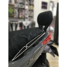 Yamaha Xmax 250 2014-2017 Kuyruk Koruyucu Pad Siyah Beyaz