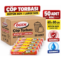 Büyük Boy Çöp Poşeti 10'lu 50 Adet