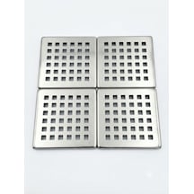Aletçim Kare Banyo Gider Kapağı Paslanmaz Çelik Yer Süzgeci Izgaralı Kare