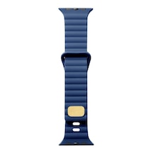 Apple Watch 44mm Uyumlu Silikon Kordon Krd-73 - Lacivert - T24896