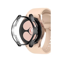 Samsung Galaxy Watch 4 40mm İçin Kılıf 360 Full Round Soft Silicone Siyah Galaxy Watch 4 40mm İle Uyumlu Kılıf - Siyah Çok Renkli