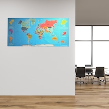 River World Renkli Atlas Dünya Haritası Manyetik Yapıştırıcı Gerektirmeyen Duvar Stickerı 118 CM * 56 CM