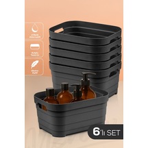 6'lı 3,8 Litre Saklama Kutusu Antrasit Antrasit