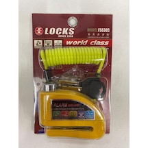 World Class Locks 110 Db Sarı Alarmlı Disk Kilidi