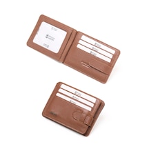 Ancora Leather Hakiki Deri-minimal Tasarım Kartlık-26205-kişiye Özel İsim Baskılı Taba