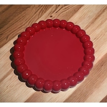 Büyük Bubble Dekoratif Takı Tabağı/ Bardak Altlığı Kırmızı