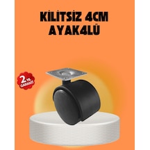 Flzdgnkr Kilitsiz 4 Cm Tekerlek Ayak 4 Lü Set Sessiz Ve Dalı Beton