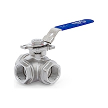 Unox 1/2"üç Yollu Tepe Flanşlı T Port Paslanmaz Küresel Vana
