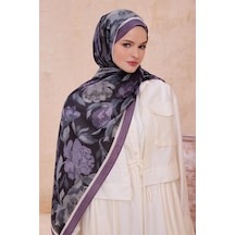 Belli Fresh Sanda Şal - 1362-04 Siyah Mor