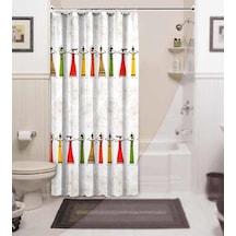 Zethome Tropik Africa Banyo Duş Perdesi Tek Kanat 1X180X200 Çok Renkli