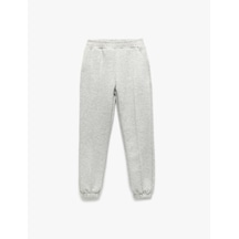 Koton Beli Lastikli Cepli Basic Jogger Eşofman Altı Gri 6wkg40118ak Gri