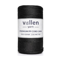 200gr/230m Premium Polyester Makrome Ipi 2mm ,makrome Ip,makrame,supla,çanta Ipi,siyah