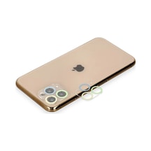 Mey İthalat Apple Uyumlu iPhone 11 Pro Renkli Kamera Lens Koruma Cam - Yeşil-sarı - Özel Seri 8683140495923