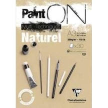 Clairefontaine Paint On Multi-Techniques Naturel 250G 30 Yaprak A N11.666