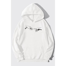 Uyguntarz Unisex Michelangelo Baskılı Sweatshirt beyaz