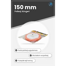 Pasta Polisaj Süngeri 150 Mm Oto Bakım Sünger Araç Boya Parlatma