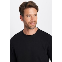 Tudors Unisex Oversize Geniş Kesim Pamuklu Yumuşak Dokulu İçi Polarlı Basic Siyah Bisiklet Yaka Sweatshirt-23342 Siyah Tudors Unisex Oversize Geniş Kesim Pamuklu Yumuşak Dokulu İçi Polarlı Basic Siyah Bisiklet Yaka Sweatshirt-23342 Siyah