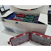 Bluewell Maxi Renkli Haftalık Günlük Saklama Kutusu 12'li
