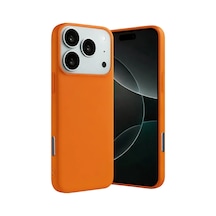 Newface - 207 - Apple iPhone Uyumlu 17 Pro Nano İçi Kadife Silikon - Novapazr - - Turuncu