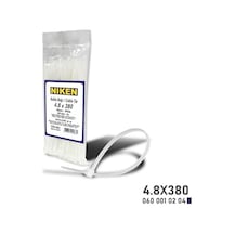 Niken Kablo Bağı Beyaz 4,8x380 100 Adet - Ekolmaks