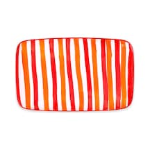 The Mia Joy Dikdörtgen Servis Kırmızı 30x19 Cm