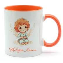 Kişiye Özel Tasarımlı İçi Ve Kulpu Turuncu Kupa
