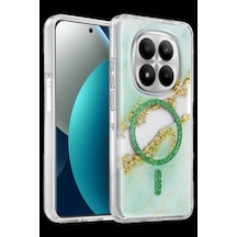 Onegif Redmi Note 15 Pro 4g Lotus Simli Magsafe Kapak - Yeşil Bz8683140941475
