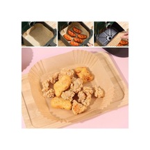 50 Adet Air Fryer Pişirme Kağıdı Tek Kullanımlık Yağ Geçirmez Yapışmaz Kare Tabak Model Pvc Bx40