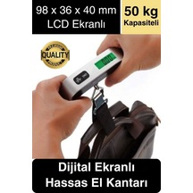 Taşınabilir Dijital Ekranlı Pilli El Kantarı Hassas Terazi Seyahat Yolculuk Bavul Çanta Tartı 50 Kg Diğer