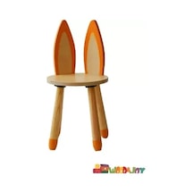 Wood&joy Renkli Hayvan Karakterli Sandalye Tilki - Balkabağı