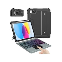 Nillkin İpad 11. Nesil A16 /10. Nesil Klavyeli Kılıf 10.9 İnç, Kalem Tutucu, 7 Renkli Arkadan Aydınlatmalı, Sihirli İzleme Dörtgeni, Ayarlanabilir Stand, İpad 11./10. Nesil 2025/2022 İçin
